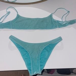 Super cute blue velvet crush Triangl bikini